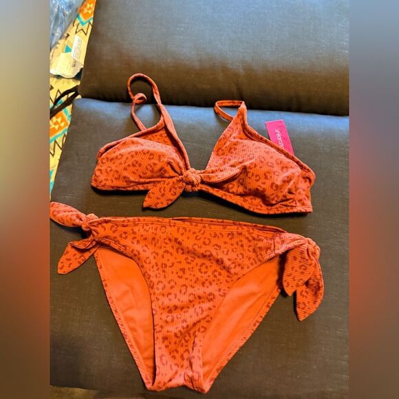 Target Orange Leopard Print Bikini - Picture 2 of 5